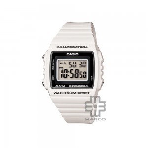 Casio General W-215H-7AV White Resin Band Unisex Youth Watch