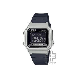 Casio General W-217HM-7BV Black Resin Band Watch