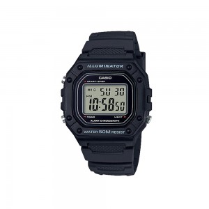 Casio General W-218H-1A Black Resin Band Men Youth Watch