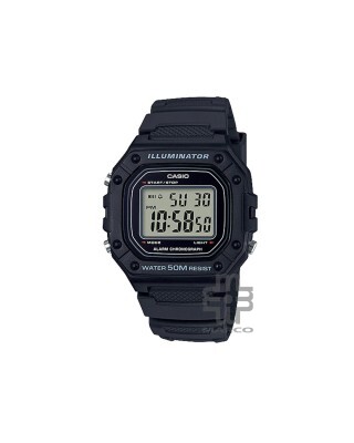 Casio General W-218H-1AV Black Resin Band Men Youth Watch