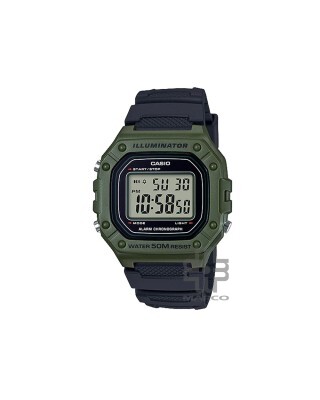Casio General W-218H-3AV Black Resin Band Men Youth Watch