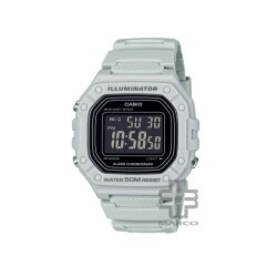 Casio General W-218H-8BV Grey Resin Band Men Watch