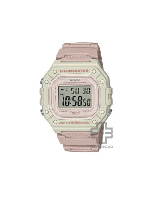 Casio General W-218HC-4A2V Dusty Pink Resin Band Men Youth Watch