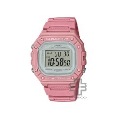 Casio General W-218HC-4AV Pink Resin Band Men Youth Watch