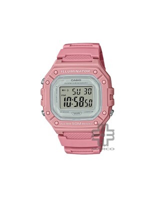 Casio General W-218HC-4AV Pink Resin Band Men Youth Watch
