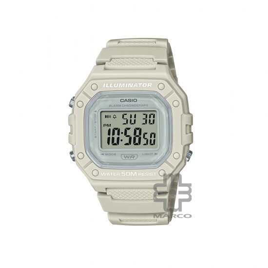 Casio General W-218HC-8AV Gray Resin Band Men Youth Watch