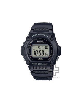 Casio General W-219H-1AV Black Resin Band Men Watch