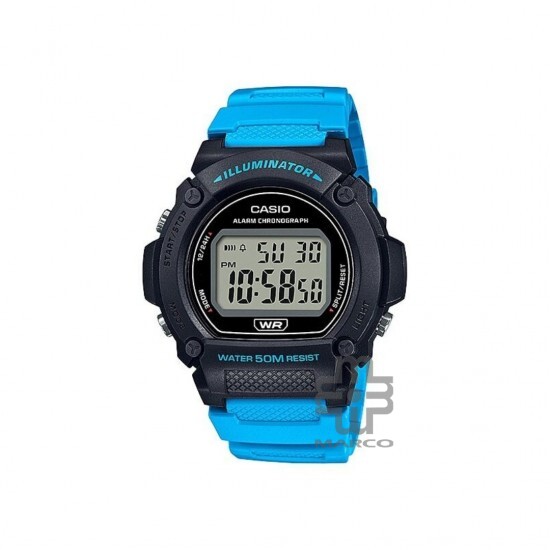Casio General W-219H-2A2V Blue Resin Band Men Youth Watch Casio General W-219H-2A2V Blue Resin Band Men Youth Watch