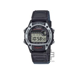 Casio General W-220HF-8AV Black/Grey Leather/Cloth Band Men Watch