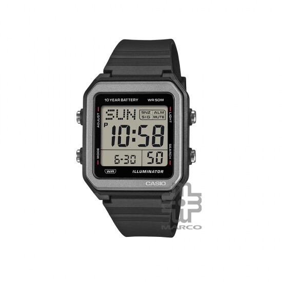 Casio General W-221H-1AV Black Resin Band Men Watch