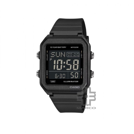 Casio General W-221H-1BV Black Resin Band Men Watch