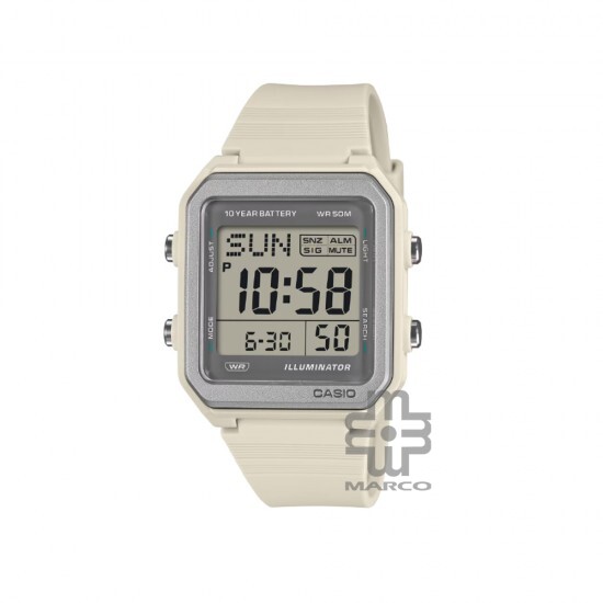 Casio General W-221H-8AV White Resin Band Men Watch