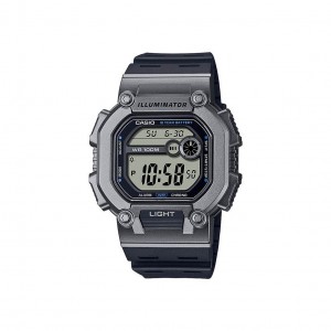 Casio General W-737H-1A2 Black Resin Band Youth Watch