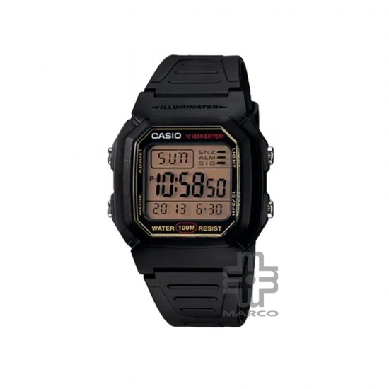 Casio General W-800HG-9AV Black Resin Band Men Youth Watch Casio General W-800HG-9AV Black Resin Band Men Youth Watch