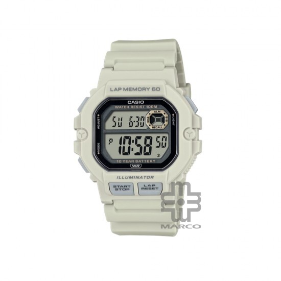 Casio General WS-1400H-8AV Beige Resin Band Men Watch Casio General WS-1400H-8AV Beige Resin Band Men Watch
