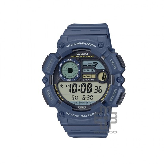 Casio General WS-1500H-2AV Blue Resin Band Men Watch Casio General WS-1500H-2AV Blue Resin Band Men Watch