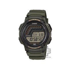 Casio General WS-1800-3AV Green Resin Band Men Watch