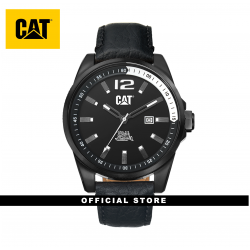 CAT OSLO WT-161-34-131 BLACK LEATHER STRAP MEN WATCH
