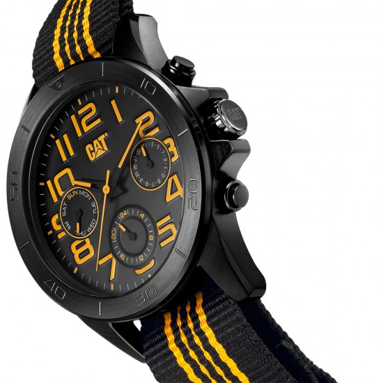 CAT YT-169-61-117 Nylon Multi Analog Watch | 10 ATM | 45MM | 2Y Warranty CAT YT-169-61-117 Nylon Multi Analog Watch | 10 ATM | 45MM | 2Y Warranty