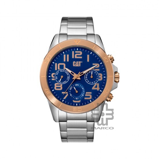 CAT YT-199-11-619 Stainless Steel Band Analog Watch | 10 ATM | 45MM | 2Y Warranty