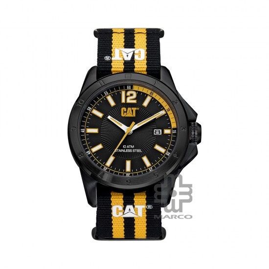 Caterpillar BIG TWIST 24 | YW-161-64-137 | Black Nylon | Analog Watch | 100M WR | 42.5MM | 2Y Warranty