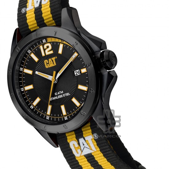 Caterpillar BIG TWIST 24 | YW-161-64-137 | Black Nylon | Analog Watch | 100M WR | 42.5MM | 2Y Warranty