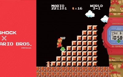 Two cultural icons straight out of Japan meet in this SUPER MARIO BROTHERS-themed G-SHOCK.