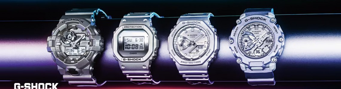Retrofuture designs in metallic silver