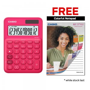 Casio Colorful Calculator MS-20UC-RD Fuchsia